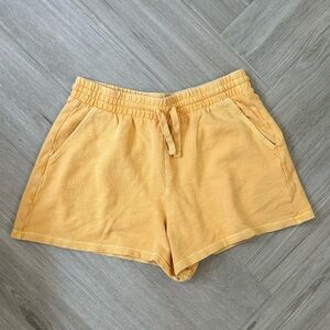 Old Navy Women's Yellow Terry Cotton Shorts Medium
